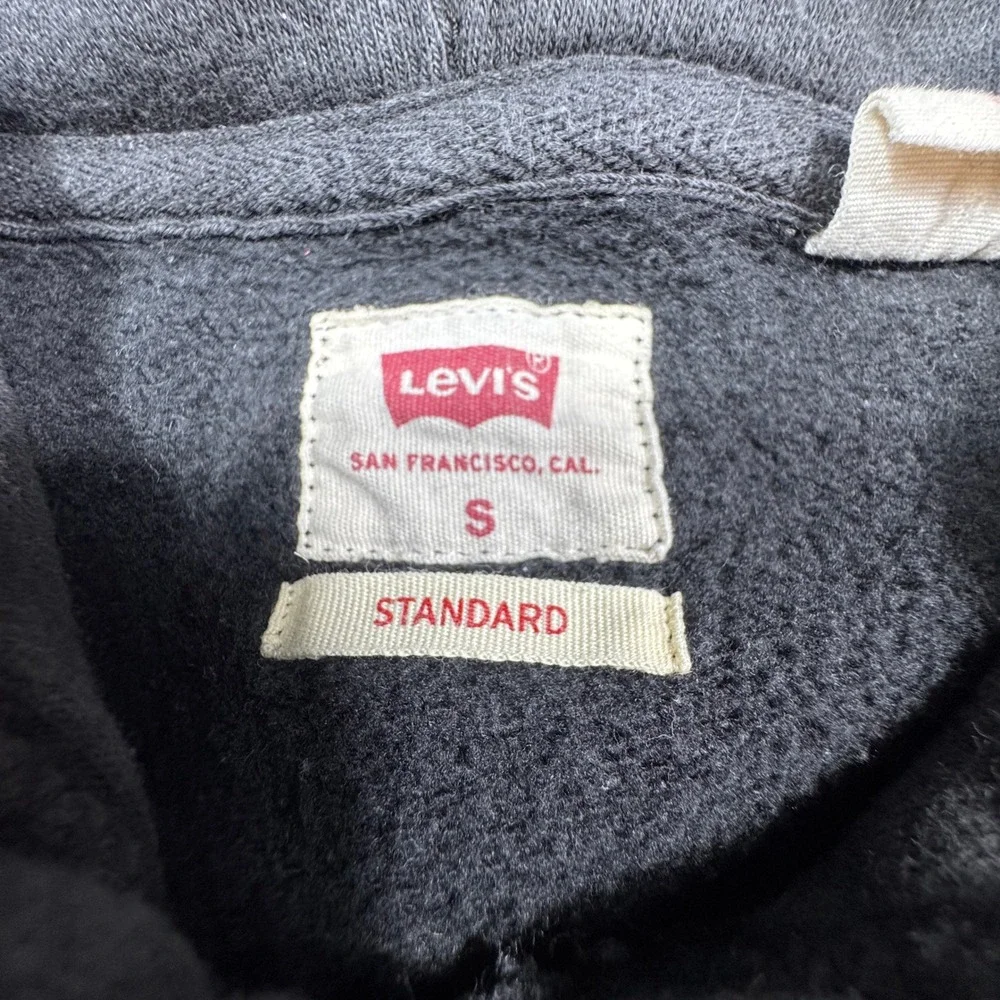 Levis Mens Standard Fit Batwing Logo‎ Hoodie Black Small Pullover Sweatshirt